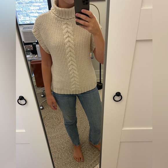 AWARE by Vero Moda Turtleneck Vest, Cream, Medium - Picture 5 of 5